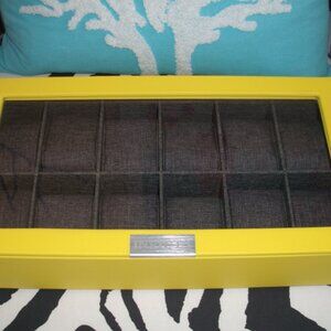 INVICTA YELLOW 12 SLOT WATCH CASE WITH CLEAR TOP BRAND NEW RARE